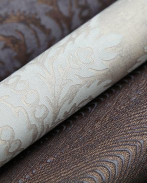 Обои Tiffany Designs для спальни коричневые Metal Silk MS54 изображение 3