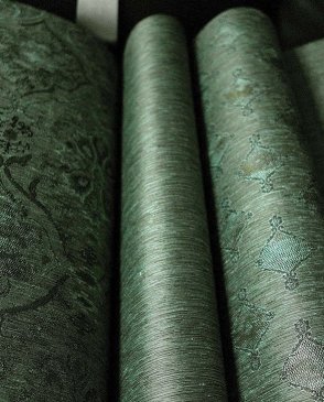 Обои зеленые с текстильным покрытием Seta Di Mare SM1175 изображение 1