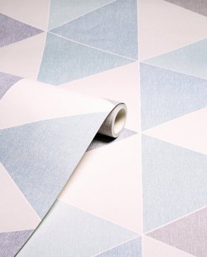 Обои на бумажной основе голубые Geometrics Checks n Stripes 908205 изображение 2