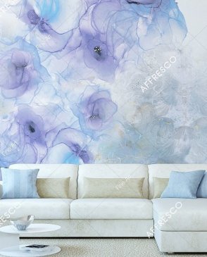 Фрески с акварельными цветами для гостиной Fine Art RE915-COL3 изображение 1