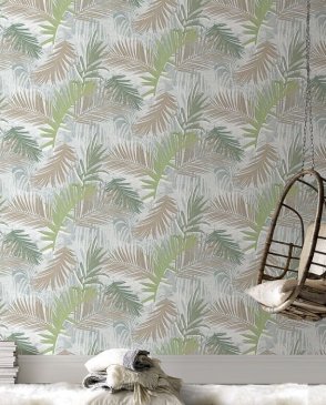 Обои Chelsea Decor Wallpapers с листьями для спальни Vermeil 104265 изображение 1