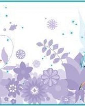 Обои бордюр детские для девочек фиолетовые Disney II DS7768BD изображение 1