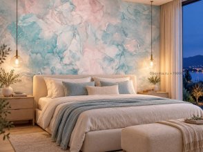 Фрески с абстрактным рисунком мятные Emotion Art AF2140-COL2 изображение 1