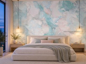 Фрески с абстрактным рисунком мятные Emotion Art AF2145-COL3 изображение 1