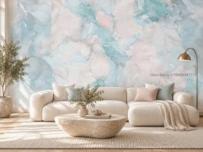 Фрески с абстрактным рисунком мятные Emotion Art AF2145-COL3 изображение 2