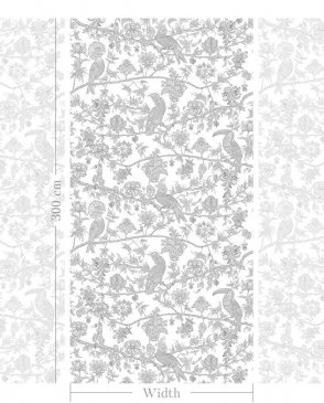 Фрески для спальни белые Art Fabric Ткани FA1122-COL2 изображение 2