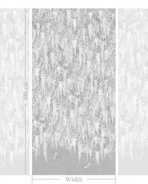 Фрески с листьями серые Art Fabric Ткани FA1314-COL2 изображение 1