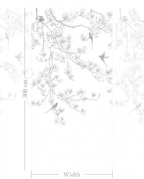 Фрески Affresco с цветами белые Art Fabric Ткани FA1506-COL4 изображение 1
