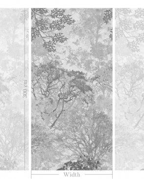 Фрески с листьями коричневые Art Fabric Ткани FA1848-COL1 изображение 1