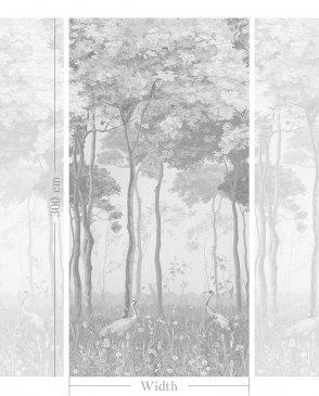 Фрески с листьями бежевые Art Fabric Ткани FA1951-COL6 изображение 2
