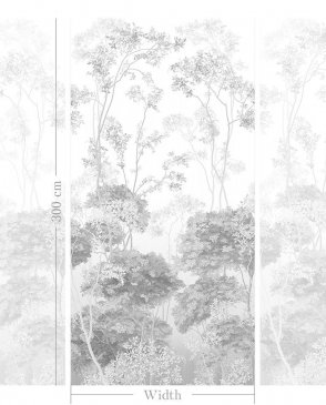 Фрески с листьями серые Art Fabric Ткани FA2000-COL4 изображение 1