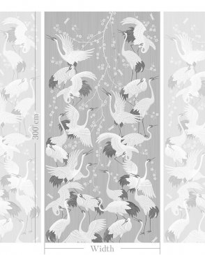 Фрески Affresco с птицами белые Art Fabric Ткани FA2003-COL3 изображение 1