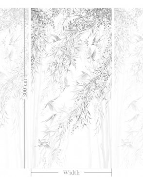 Фрески с листьями бежевые Art Fabric Ткани FA2008-COL6 изображение 3