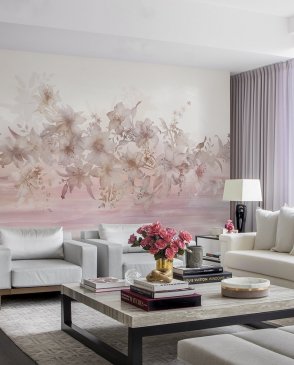 Фрески с акварельными цветами розовые Trend Art ID449-COL4 изображение 1
