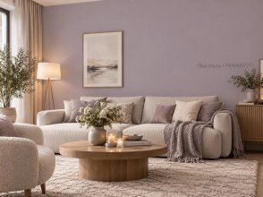Обои однотонные сиреневые 77 цветов (Hygge 77 Colors) C4-06 изображение 6