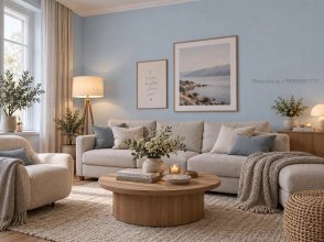 Обои однотонные голубые 77 цветов (Hygge 77 Colors) C6-01 изображение 4