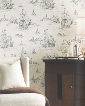 Американские Обои бумажные серые Houndstooth ML1242 изображение 1