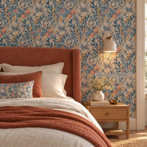 Обои голубые Colours of Morris MOW0168-01 изображение 5