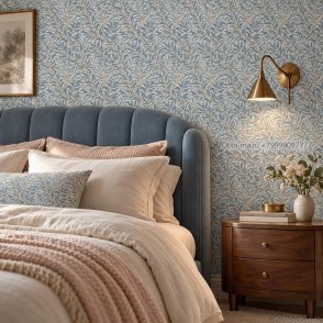 Обои голубые Colours of Morris MOW0174-03 изображение 2