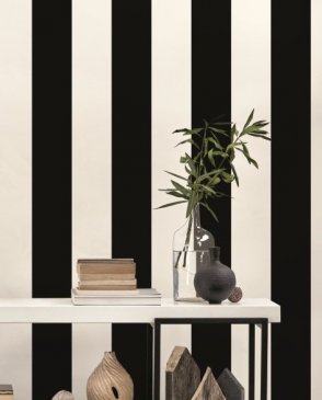 Обои черно-белые с виниловым покрытием Simply Stripes SY33937 изображение 1