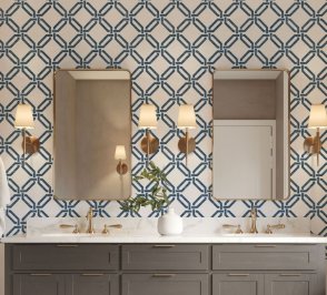 Обои с геометрическим рисунком белые Wanderlust T45052 изображение 1