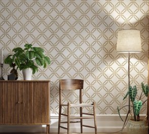 Обои с геометрическим рисунком белые Wanderlust T45054 изображение 2