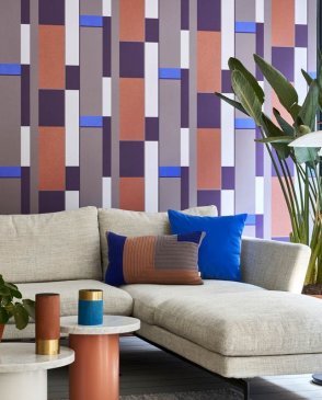 Обои HOOKEDONWALLS с квадратами для гостиной Tinted Tiles 29003 изображение 3