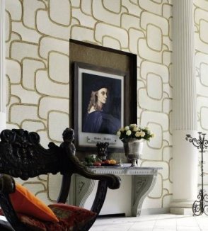 Обои с геометрическим рисунком белые Parade VP841-01 изображение 1